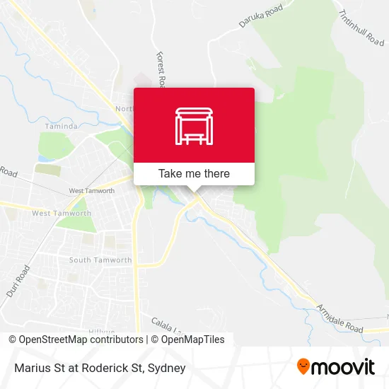 Mapa Marius St at Roderick St