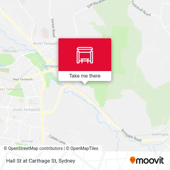 Mapa Hall St at Carthage St