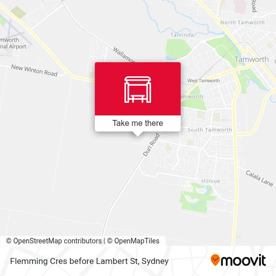 Mapa Flemming Cres before Lambert St