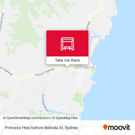 Princess Hwy before Belinda St map