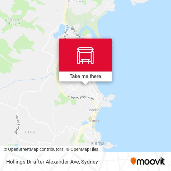 Hollings Dr after Alexander Ave map