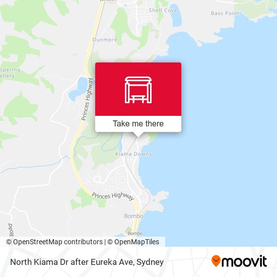 North Kiama Dr after Eureka Ave map