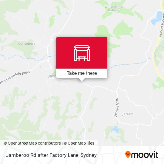 Jamberoo Rd after Factory Lane map