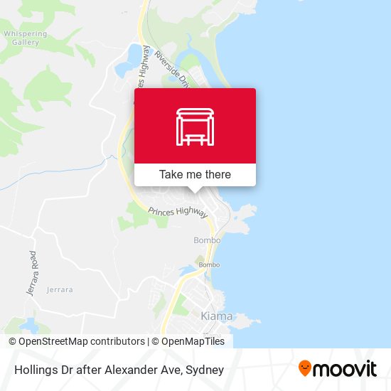 Hollings Dr after Alexander Ave map