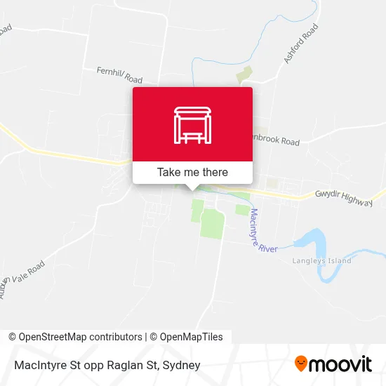 Mapa MacIntyre St opp Raglan St
