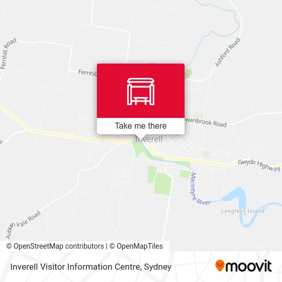 Mapa Inverell Visitor Information Centre