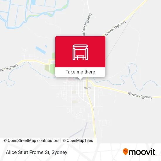 Mapa Alice St at Frome St