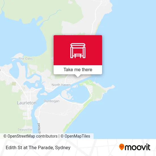 Mapa Edith St at The Parade