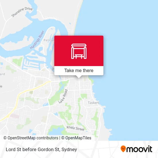 Mapa Lord St before Gordon St