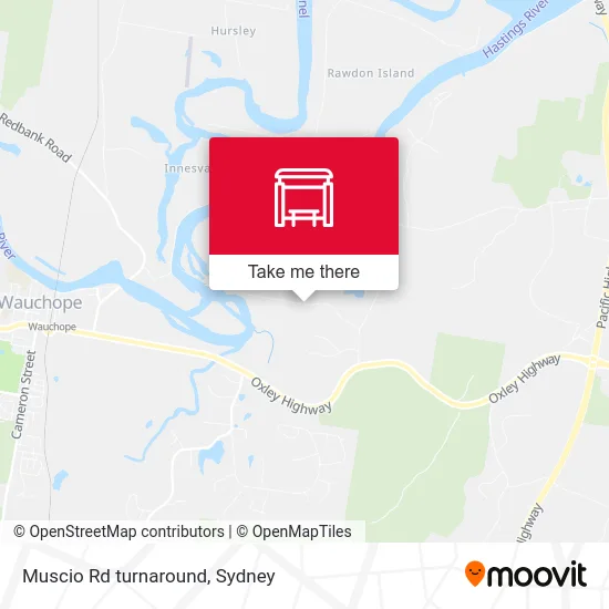 Mapa Muscio Rd turnaround