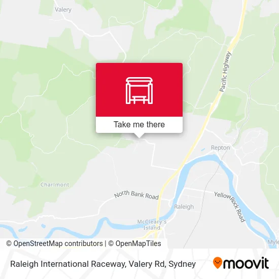 Mapa Raleigh International Raceway, Valery Rd