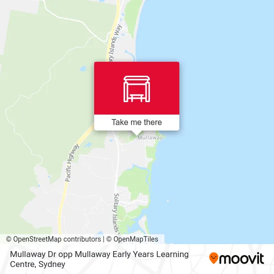 Mapa Mullaway Dr opp Mullaway Early Years Learning Centre