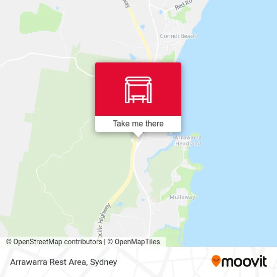 Mapa Arrawarra Rest Area