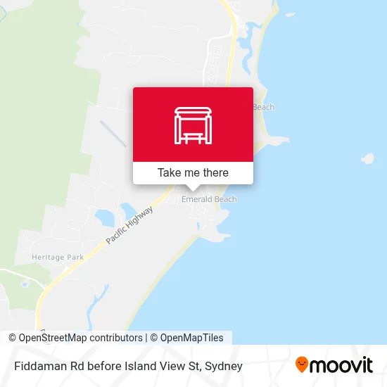 Mapa Fiddaman Rd before Island View St