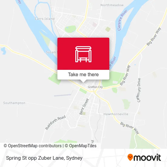 Mapa Spring St opp Zuber Lane