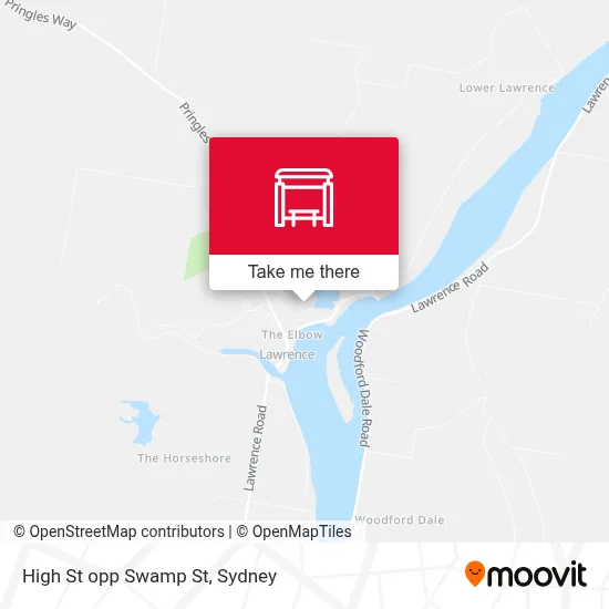 Mapa High St opp Swamp St