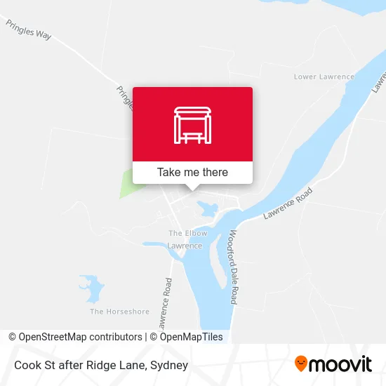 Mapa Cook St after Ridge Lane