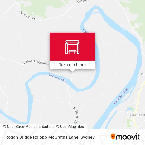 Mapa Rogan Bridge Rd opp McGraths Lane