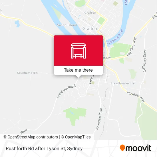 Mapa Rushforth Rd after Tyson St