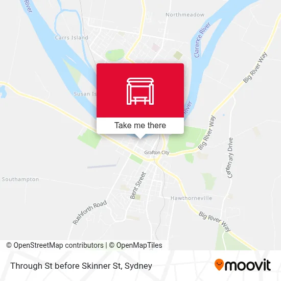 Mapa Through St before Skinner St