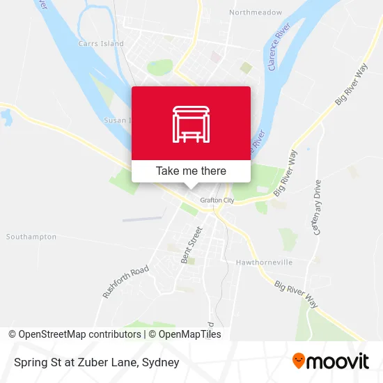 Mapa Spring St at Zuber Lane