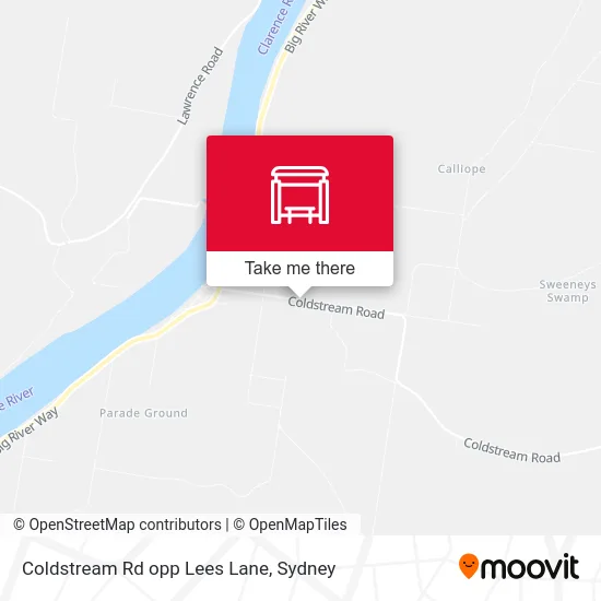 Mapa Coldstream Rd opp Lees Lane