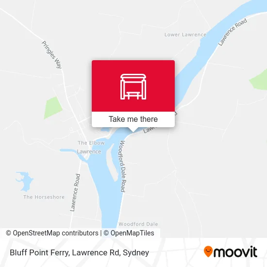 Mapa Bluff Point Ferry, Lawrence Rd