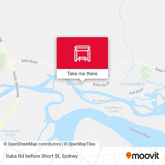 Mapa Iluka Rd before Short St