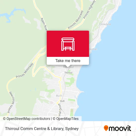 Mapa Thirroul Comm Centre & Library