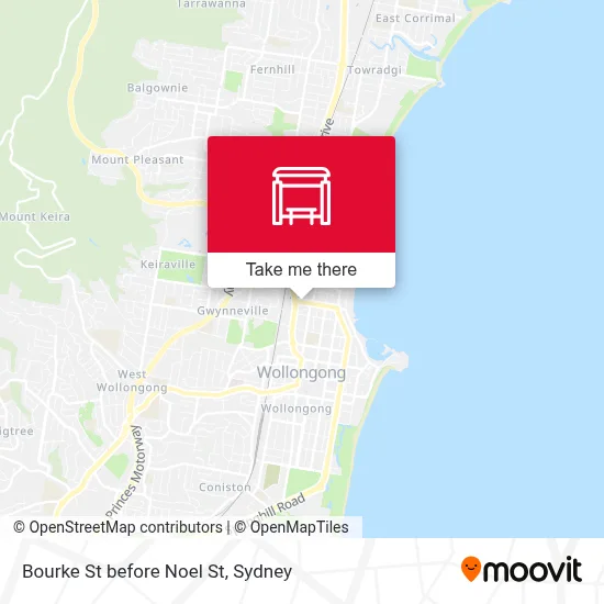 Mapa Bourke St before Noel St