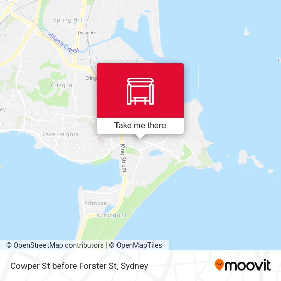 Mapa Cowper St before Forster St
