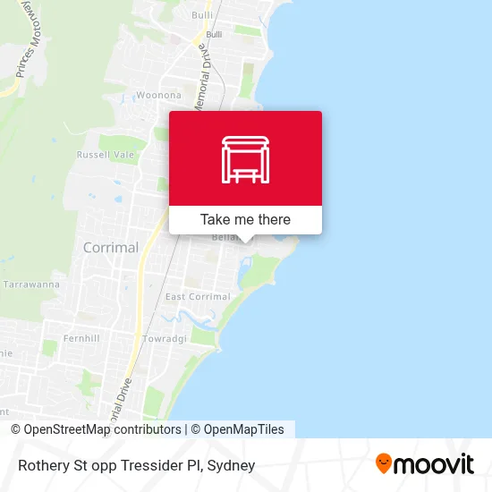 Mapa Rothery St opp Tressider Pl