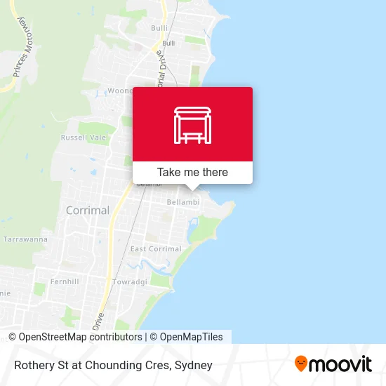 Mapa Rothery St at Chounding Cres