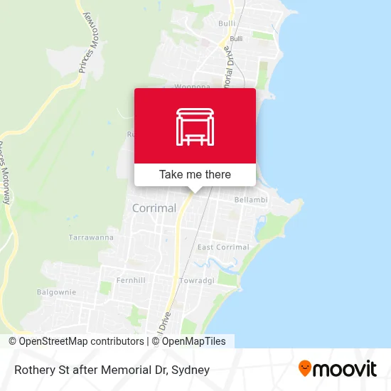 Mapa Rothery St after Memorial Dr