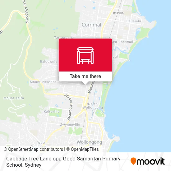 Mapa Cabbage Tree Lane opp Good Samaritan Primary School