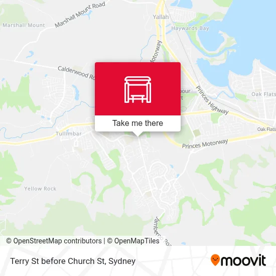 Mapa Terry St before Church St