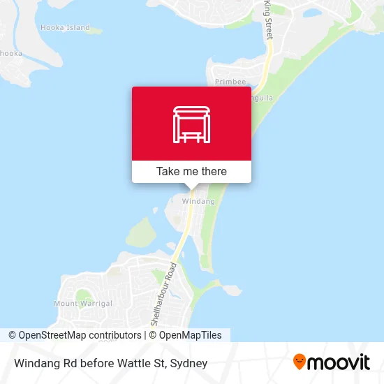 Mapa Windang Rd before Wattle St