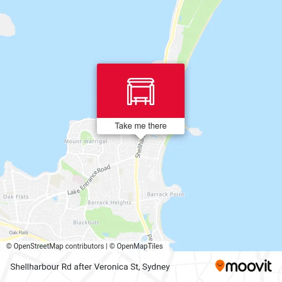 Mapa Shellharbour Rd after Veronica St