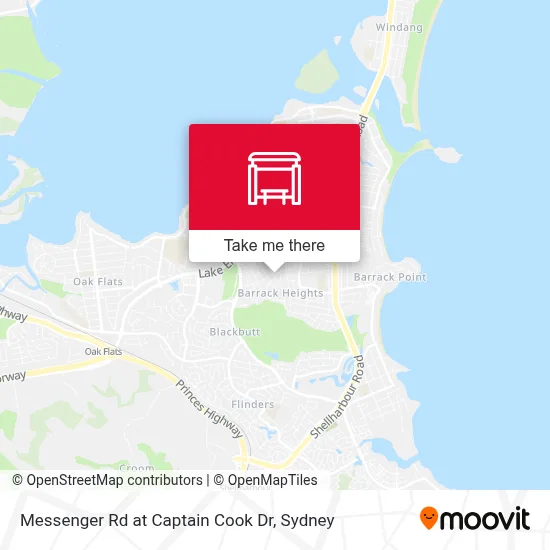 Mapa Messenger Rd at Captain Cook Dr