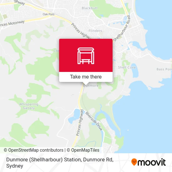 Mapa Dunmore (Shellharbour) Station, Dunmore Rd