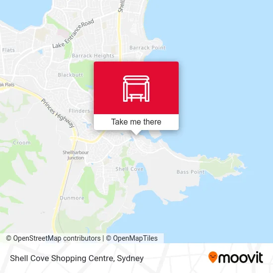 Mapa Shell Cove Shopping Centre