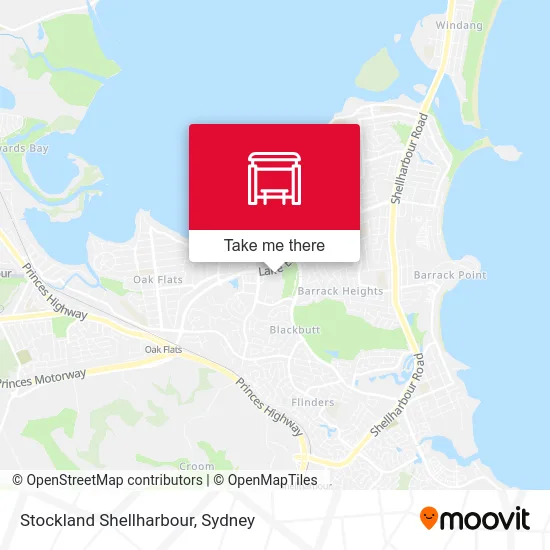 Mapa Stockland Shellharbour
