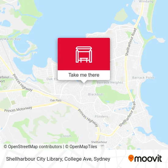 Mapa Shellharbour City Library, College Ave