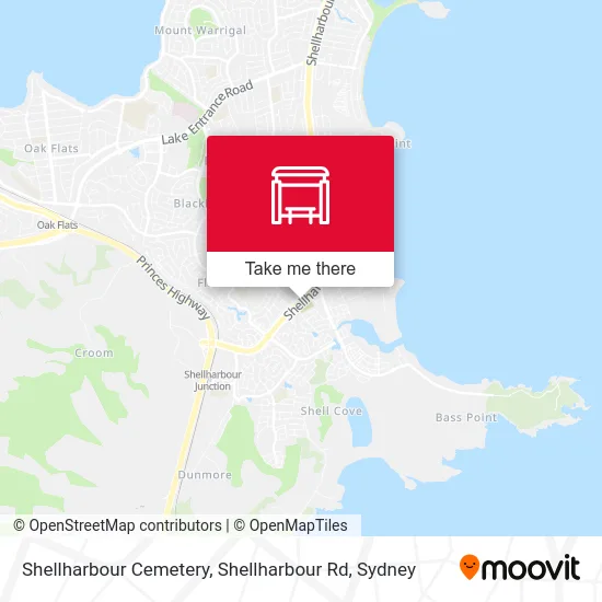 Mapa Shellharbour Cemetery, Shellharbour Rd