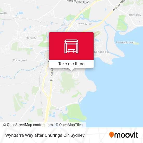 Mapa Wyndarra Way after Churinga Cir