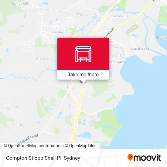 Mapa Compton St opp Shell Pl