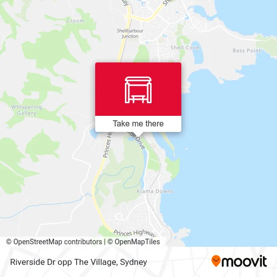 Mapa Riverside Dr opp The Village