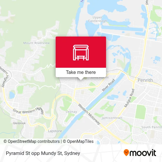 Mapa Pyramid St opp Mundy St