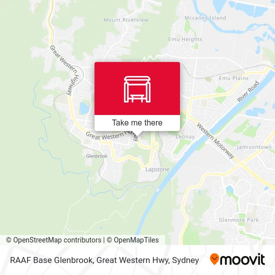 Mapa RAAF Base Glenbrook, Great Western Hwy