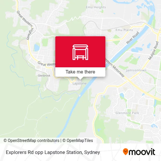 Mapa Explorers Rd opp Lapstone Station